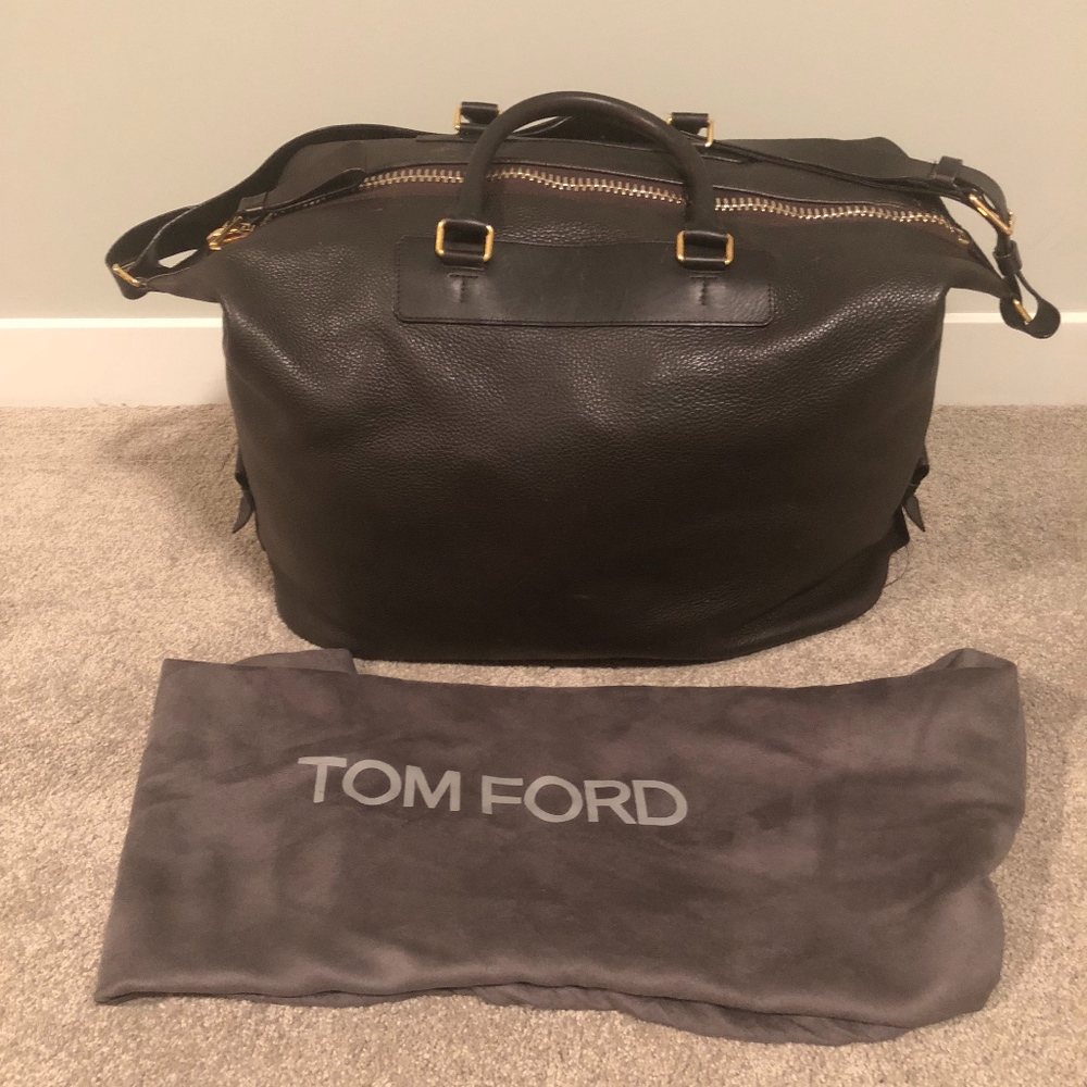 Tom Ford Brown Weekender Bag Leather Luggage
